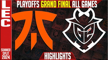 FNC vs G2 Highlights ALL GAMES | GRAND FINAL LEC Playoffs Summer 2024 | Fnatic vs G2 Esports