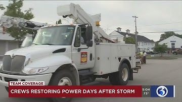 VIDEO: Crews working to restore power to CT polling locations before primary election