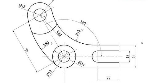 T-Flex CAD 15 2D - Exercise 45