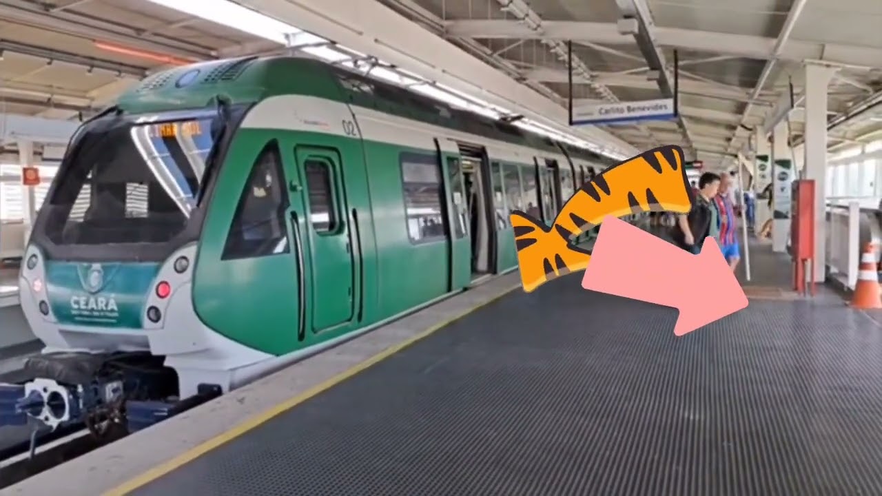 Metrô de fortaleza - plataforma 01 da Parangaba a praia