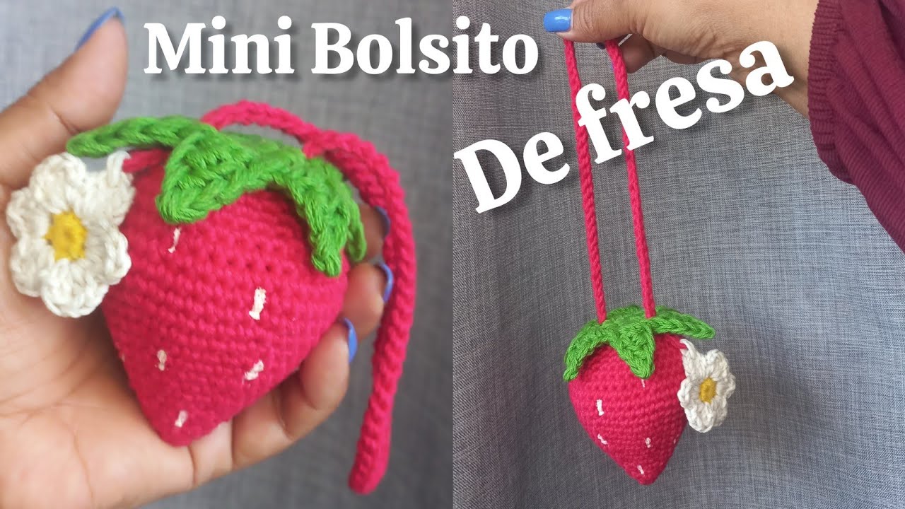 Mini Bolsito de Fresita #crochet #handmade