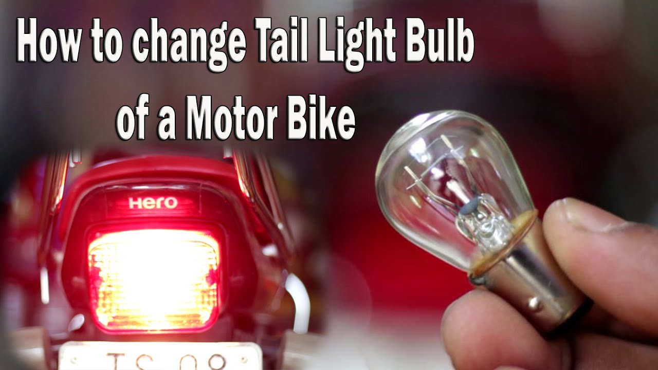 How to change and install tail light or brake light bulb of a bike