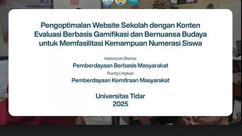 Pengoptimalan Website Sekolah dengan Konten Evaluasi Berbasis Gamifikasi dan Bernuansa Budaya