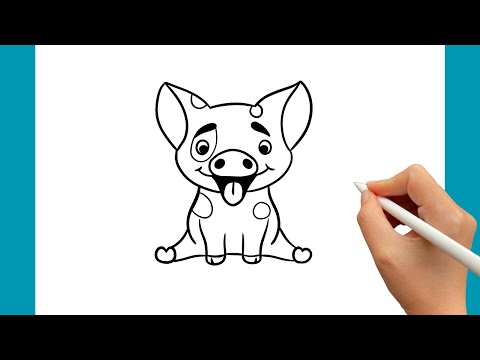 COMO DESENHAR O PORQUINHO PUA DA MOANA