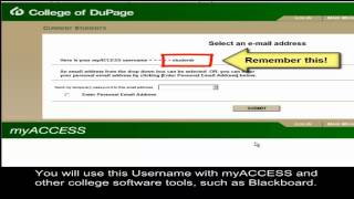 Creating myaccess