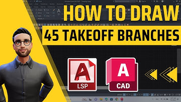 How to easily draw 45 Takeoff branches for HVAC duct systems in AutoCAD using an AutoCAD Lisp