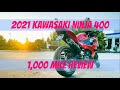 2021 Kawasaki Ninja 400 One Month Review | 1000 mile | Freeway Riding