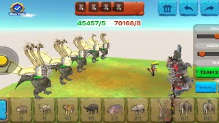 Animal revolt battle simulator five king Ghidorah vs king kong army