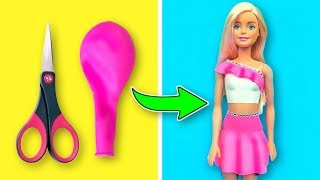 Cadena ensalada Industrializar DIY Ropa para Barbie con Globos ~ Trucos para Barbie Hacks and Crafts -  YouTube