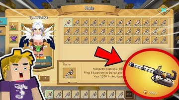 NEW ITEM IN SKYBLOCK!! New OP Gatling Gun!! - Blockman Go Skyblock