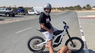 12 year old professional dirt biker in Dubai | Surron electric dirt bike vs Ktm dirt bike