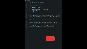 Check a particular key exist or not in object and array in javascript #shorts #coding