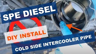 SPE cold side intercooler pipe install for a 6.7 Powerstroke