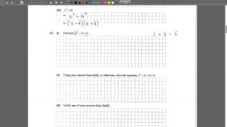 3C Maths October Q1 Algebra