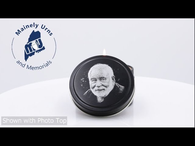 Personalized Photo Scented Natural Soy Memorial Candle Tin