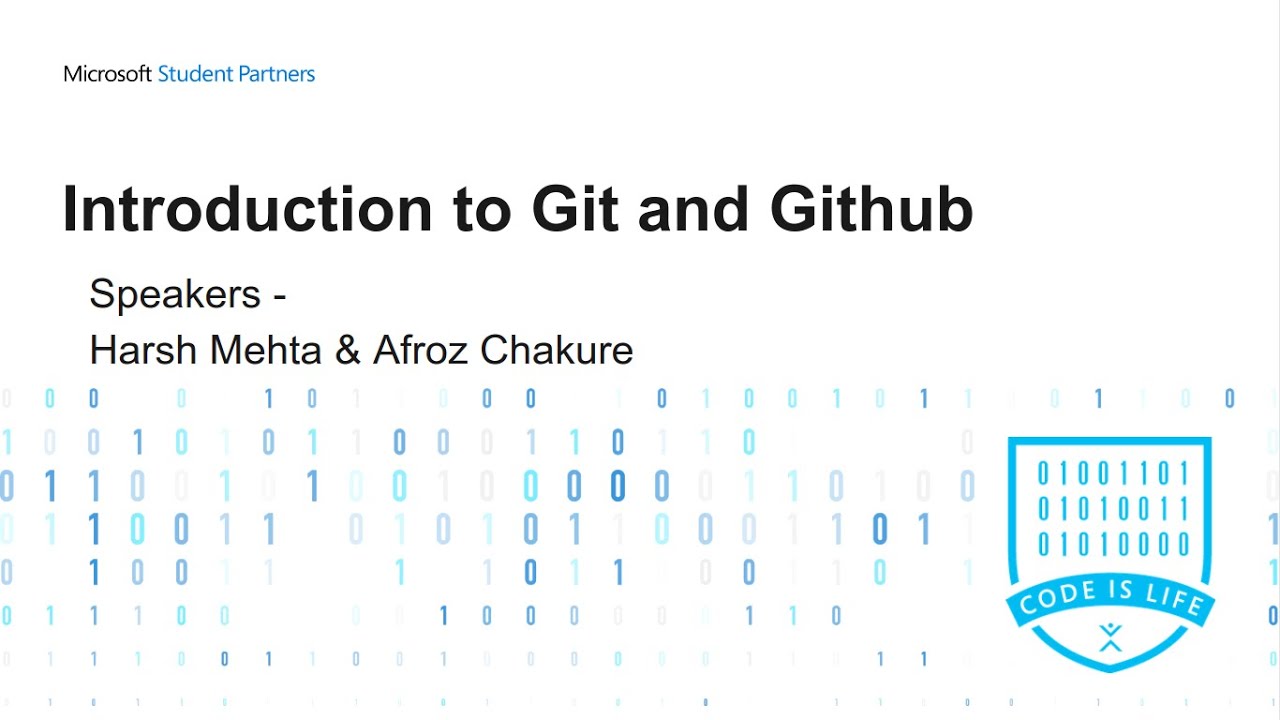 Introduction to Git and GitHub | Microsoft Student Partners Webinar ...