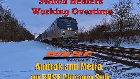 Switch Heaters Working Hard in Late January on BNSF Chicago Subdivision