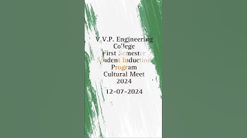 first Semester | Student Induction Program | Cultural Meet 2024 | VVP ENGINEERING COLLEGE RAJKOT