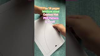 14Pages Medium Size Cowboy hat PDF Pattern is here. #happysnaildiy #leatherpattern 14Pages Medium Size Cowboy hat PDF Pattern is here. #happysnaildiy #leatherpattern