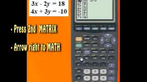 Augmented Matrix to Solve Systems of Equations with TI-83