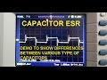Capacitor ESR visual demo using the oscilloscope