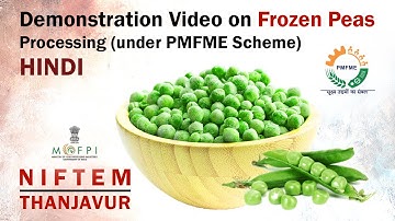 Demonstration Video on Frozen Peas Processing (under PMFME Scheme) - HINDI