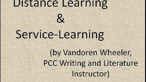 Distance Learning and Service-Learning