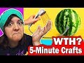 WORST CRAFT CHANNEL! 3 GARBAGE 5 MINUTE CRAFTS DIY life hacks SaltEcrafter Reacts #3