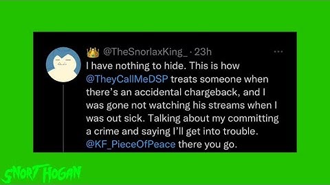 DSP IN PANIC MODE The Snorlax King Chargeback Drama
