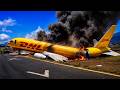 DHL Boeing 757 Breaks in Half After Crash Landing