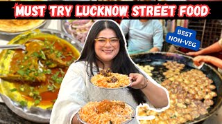 BEST LUCKNOW STREET FOOD | Best Non-Veg In Lucknow | Tundey Kebabi, Nihari Kulcha,  Mutton Biryani