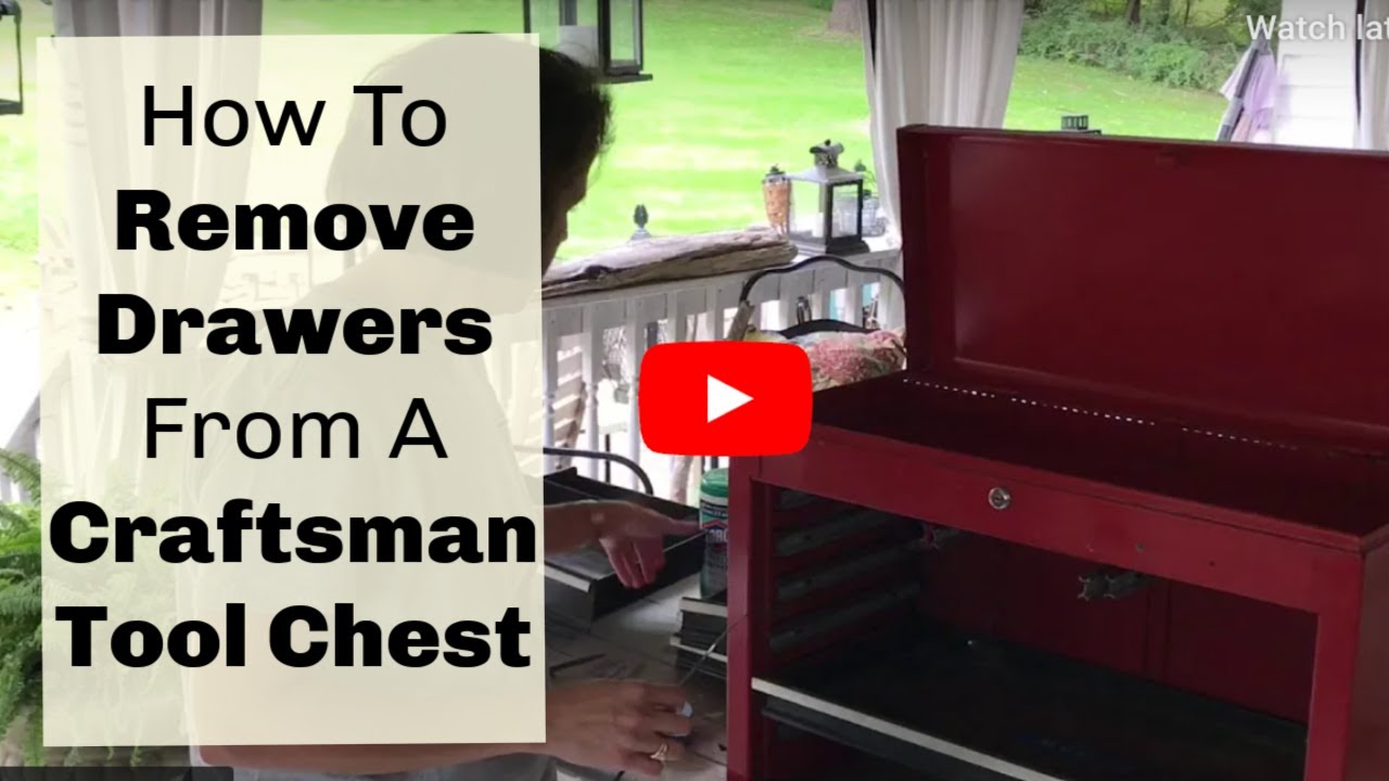 How To Remove Drawers From A Craftsman Tool Chest Youtube