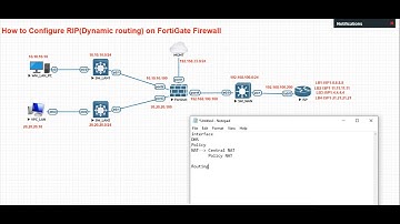 How to Configure RIP(Dynamic) Routing protocol on FortiGate firewall step by step lab in English