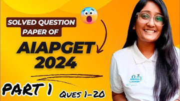Solved question paper of AIAPGET 2024 Homeopathy | Easy explanation in Hindi | Part 1 | Ques 1-20