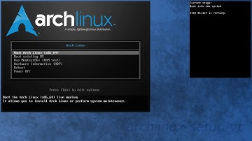 Arch Linux installation recording to kernel 5.5.4-arch1-1 (testing)