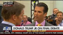 Donald Trump JR reaction after Final Debate on policy and issues thumbnail