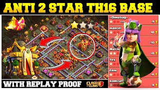 Only *1 Star* Town Hall 16 Base With Link   Replay | Th16 *Anti 2 Star* Base |