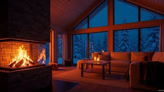 Peaceful Winter Night in a Forest Cabin ❄️ Soft Piano, Snowfall & Warm Fireplace for Sleep screenshot 5