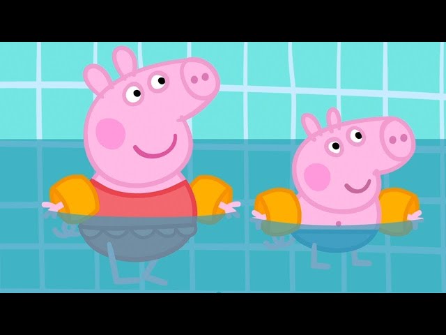 Swimming with Peppa Pig and George