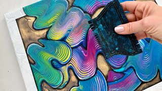 3D Wave fluidart step by step painting with amazibg effect