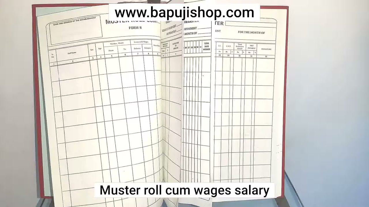 New Muster Roll Register payrollmanagement salaryincrease YouTube New Muster Roll Register payrollmanagement salaryincrease YouTube