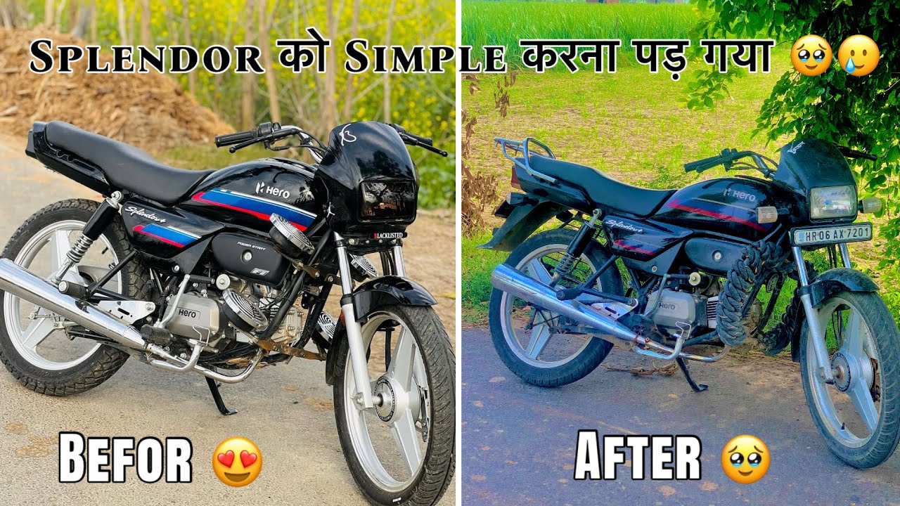 आज Splendor को Simple करना पड़ गया🥲🥹 |Splendor को modified से Simple कर ...