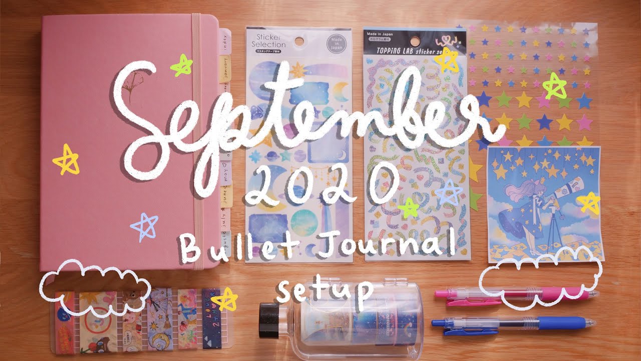 September 2020 Bullet Journal Setup (Galaxy Theme 🌙 ) | Rainbowholic