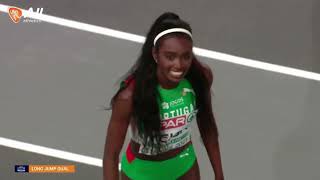 Evelise Veiga (Portugal) Long Jump - European Indoor 2023 Qualifying Round