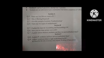 BCA pc assembly and troubleshooting paper 2022 to 2023 (ptu)