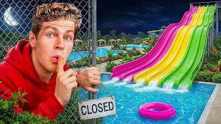 Download Lagu Sneaking Into A Waterpark Overnight! MP3