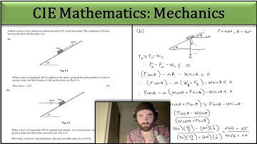 Exam Hack | CIE A-Level Maths | Mechanics | Forces - Incline Question