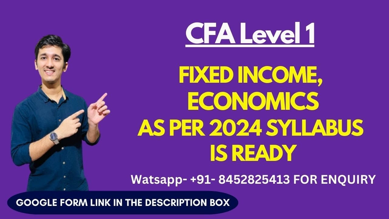 CFA Level 1 2024 syllabus | Fixed Income | Economics is ready - YouTube