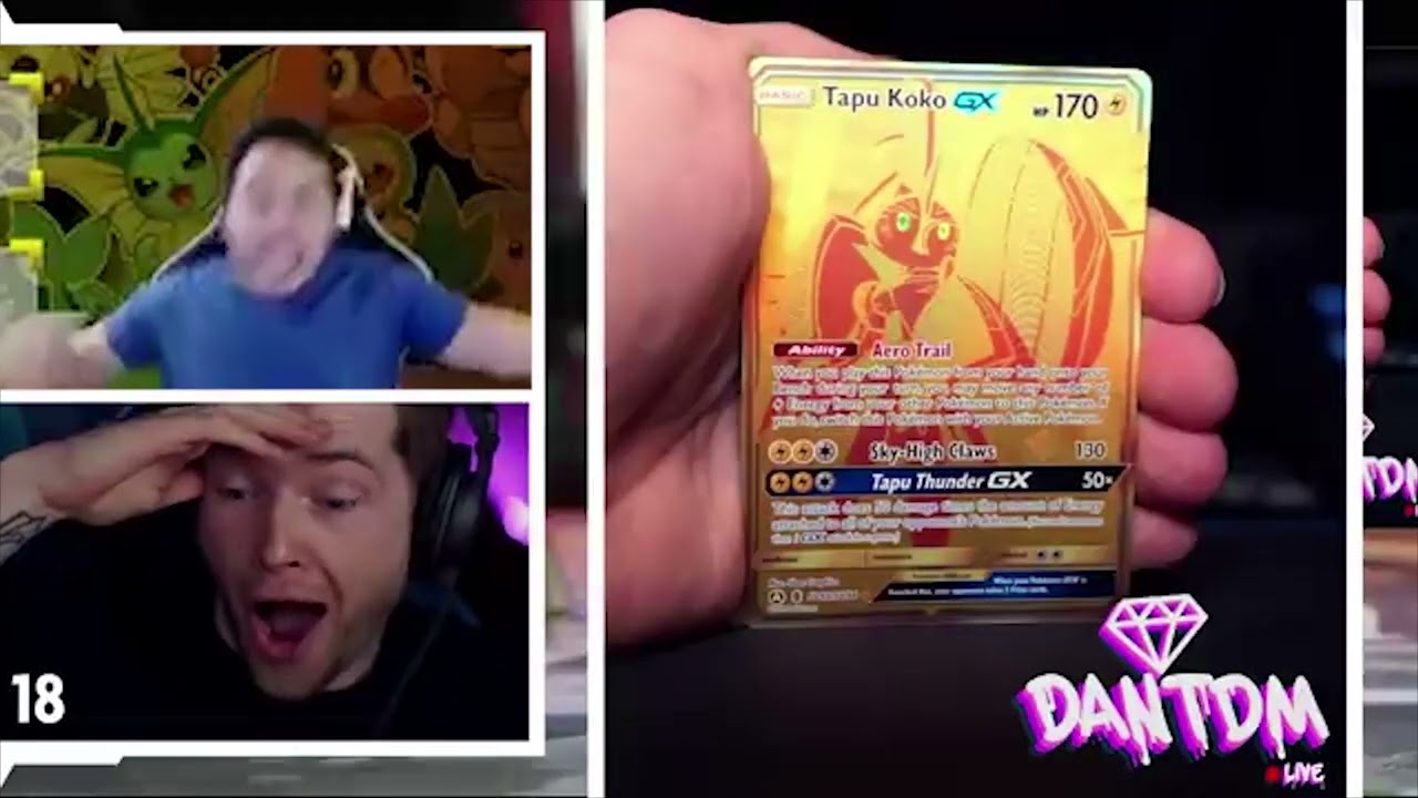 Dantdm and Adrive get a little too excited opening Pokemon cards😳