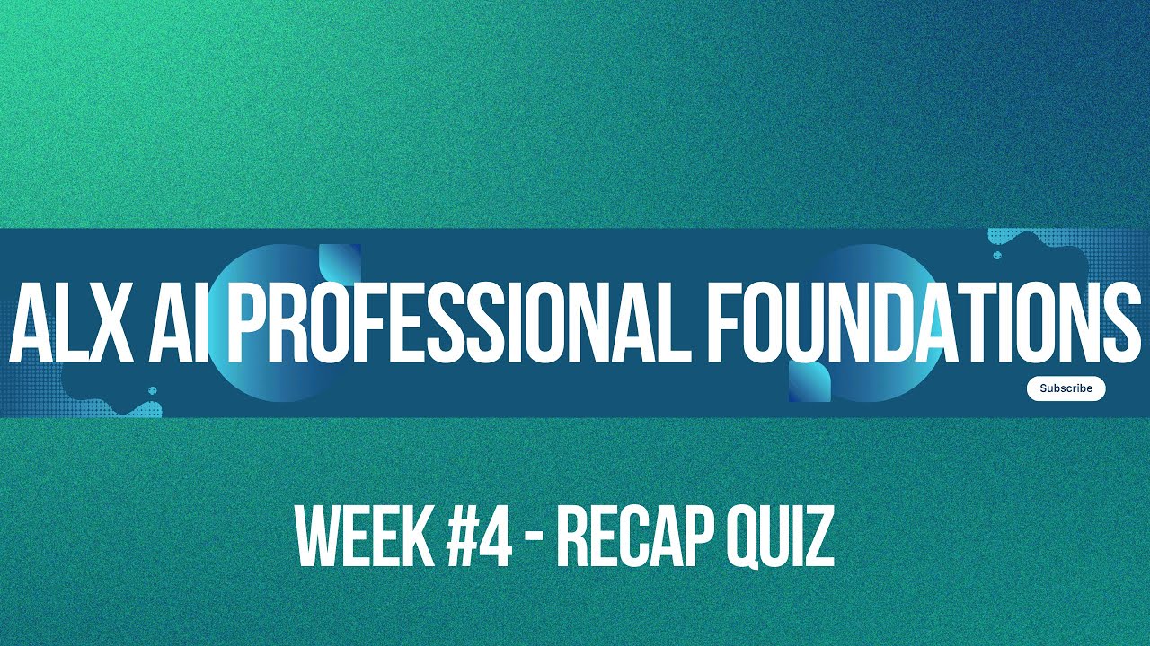 ALX Professional Foundations Week 4 Evaluation Quiz - YouTube